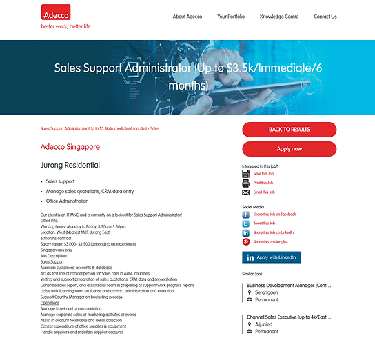 Adecco website 2